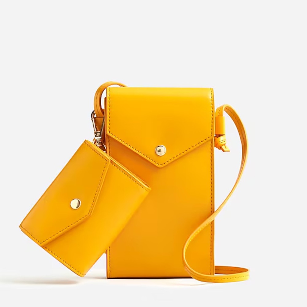 J.Crew Real Leather Brown Gracie Phone Bag